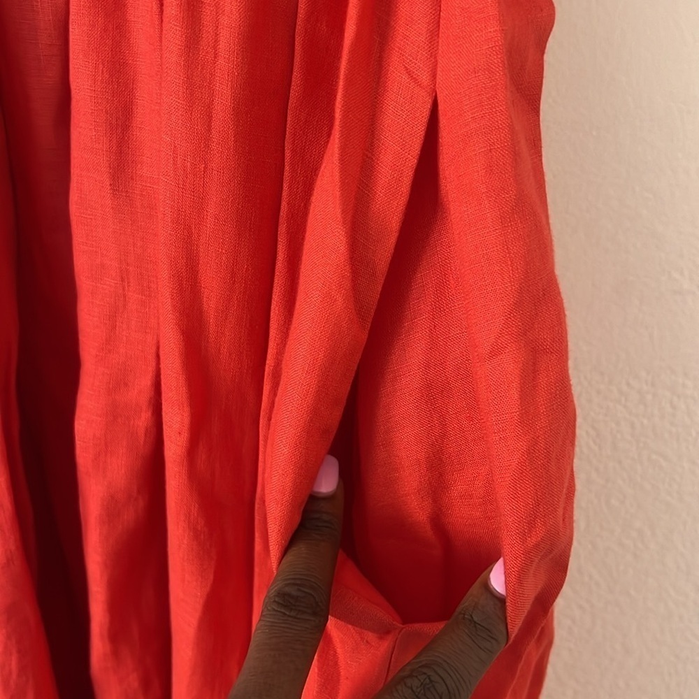 Three Graces London Ferrers Belted Linen Dress Size 6 - Picture 8 of 13
